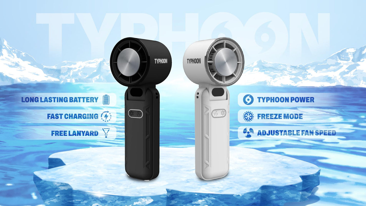 Typhoon Fan - Portable Handheld Subzero Fan